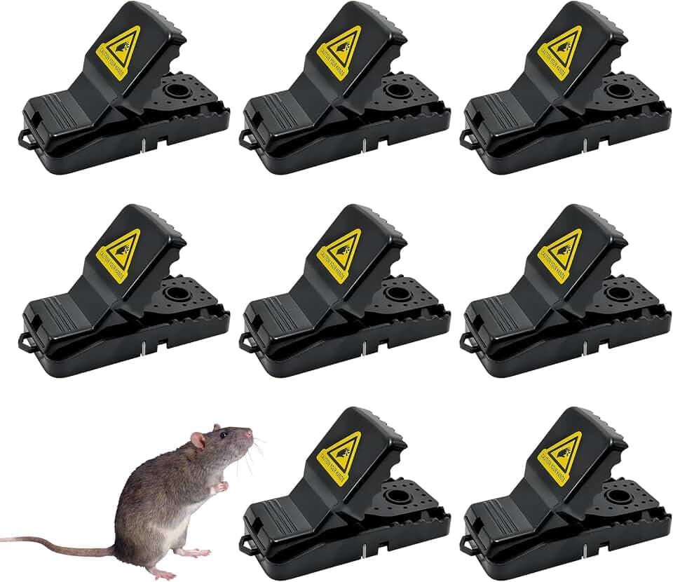 Nutabevr 8 Stück Mausefalle, Wiederverwendbare Clip Rattenfalle, Hochempfindliche Schnallen Struktur, Schlagfalle, Mouse Trap für Küchen, Gärten, Lagerhallen, Keller und mehr