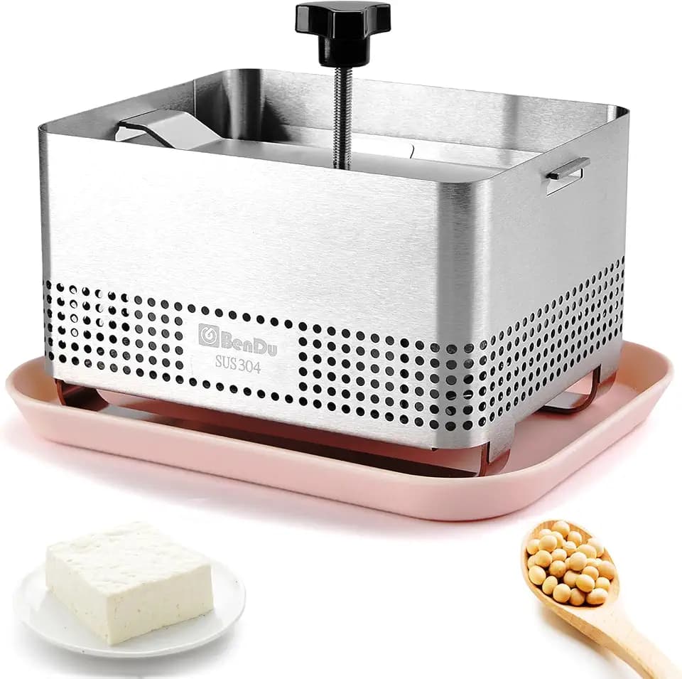 Tofu Press 304 Stainless Steel, Paneer Maker with Upgraded Deep-Press
