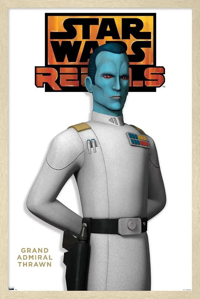 Trends International Star Wars: Rebels - Grand Admiral Thrawn Feature Series Wall Poster, 34L x 22.4W, Blonde Framed Version