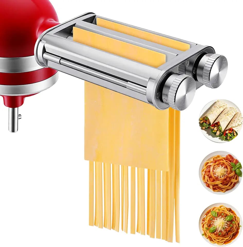 Pasta Maker Attachment for KitchenAid Mixers, 3 in 1 Pasta Attachments