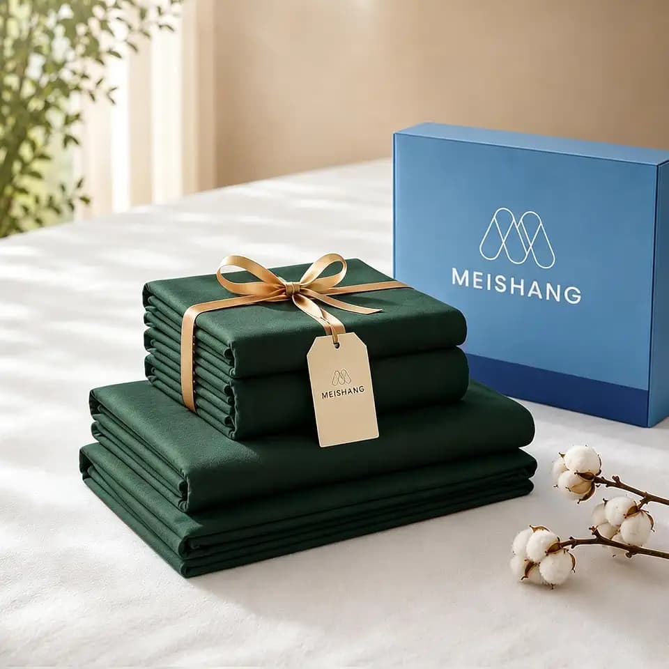 MEISHANG 1000TC Egyptian Cotton Sheets King, 16" Deep Pocket