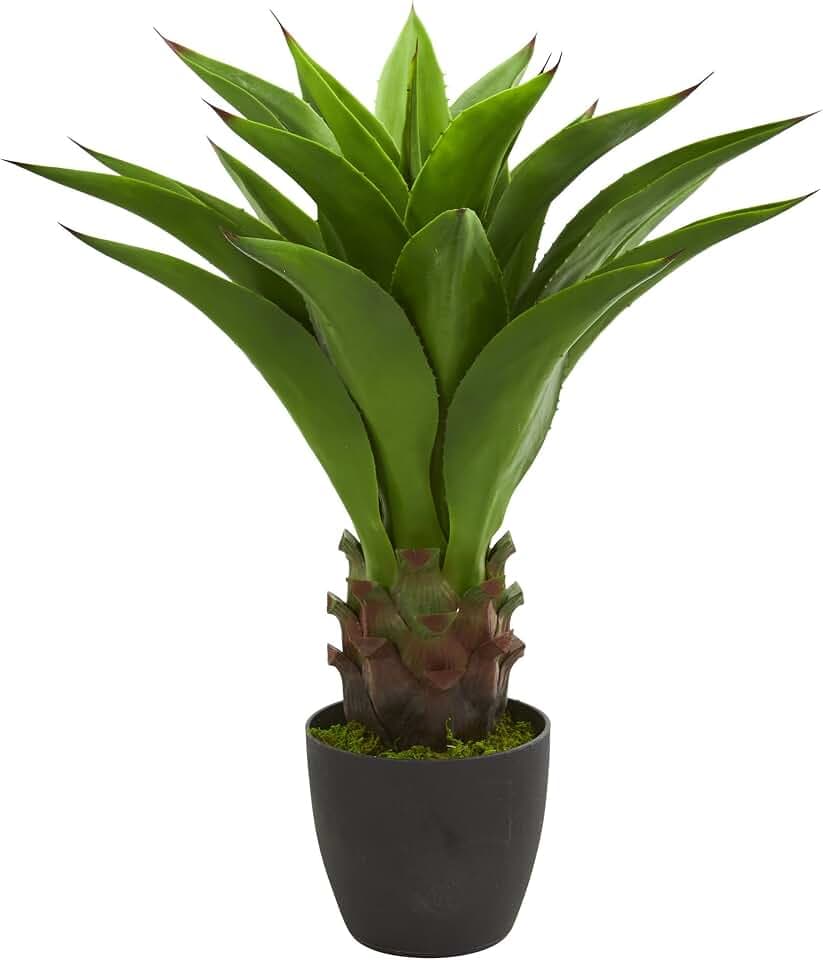 Nearly Natural 30” Agave Artificial Plant, Green