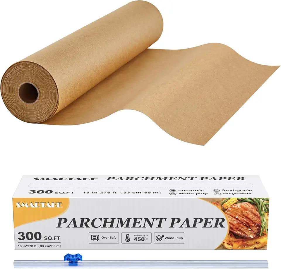 SMARTAKE Parchment Paper Roll for Baking, 13 in x 278 ft, 300 sq.ft