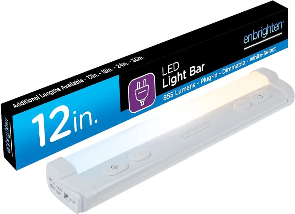 Enbrighten 12 Inch Plug in Under Cabinet Light with 5 Color Temperatures