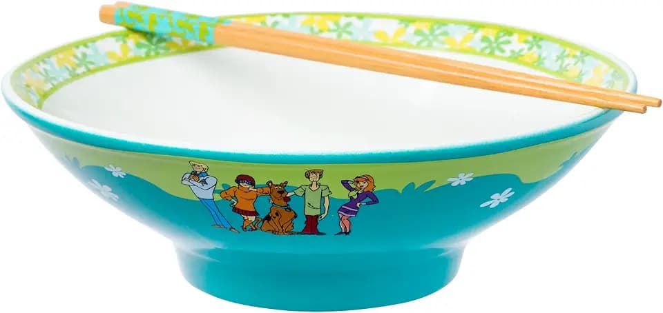 Silver Buffalo Scooby-Doo, Ramen Bowl with Chopsticks, 30oz