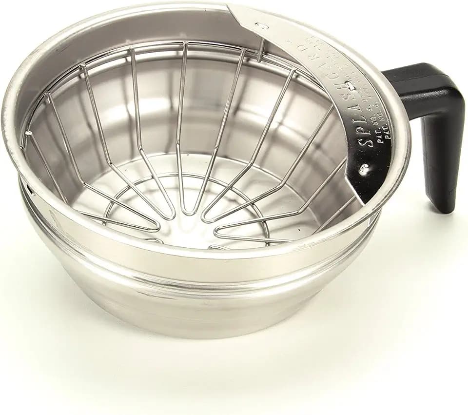 Bunn 20216.0000 Funnel Assembly with Stainless Steel-Black Handle, Silver