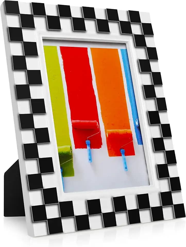 Checkered Picture Frame Black and White Picture Frames Fun