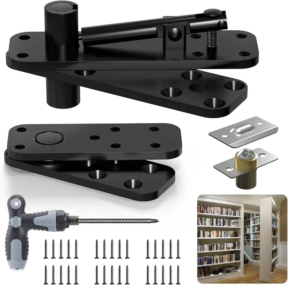 Pivot Hinge, Heavy Duty Hidden Door Hinge for Wood Secret Door