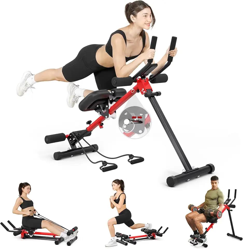 Yoleo Ab Machine for Home, 2-in-1 Adjustable Ab Trainer Machine, Foldable
