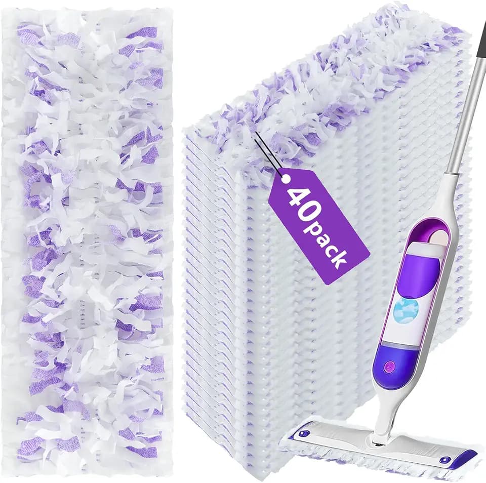 40 Count Power Mop Pads for Swiffer Power Mop Multi-Surface Mop,for Swiffer Wet Pads Refill,Wood Floor Pads for Swiffer Power Mop Wood Mop,Refills for Swiffer Mop Pads for Floor Cleaning