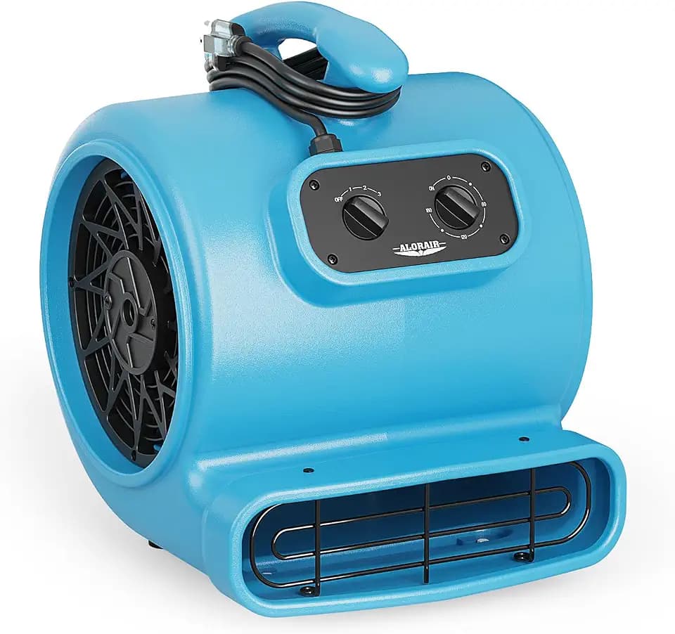 ALORAIR Air Mover 3 Speed Floor Drying Fan 5 Angle Blower Fan - GE2000T