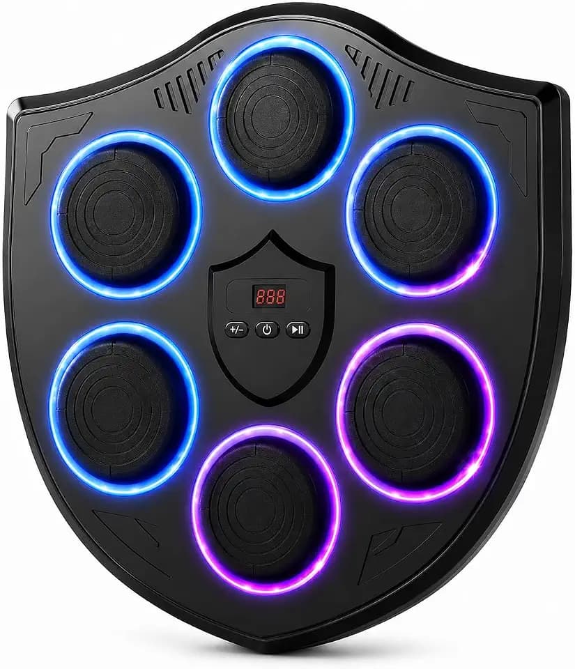 Music Boxing Machine for Adults, Wall Mounted Smart Punching Trainer, Interactive Boxing Target for Home Fitness