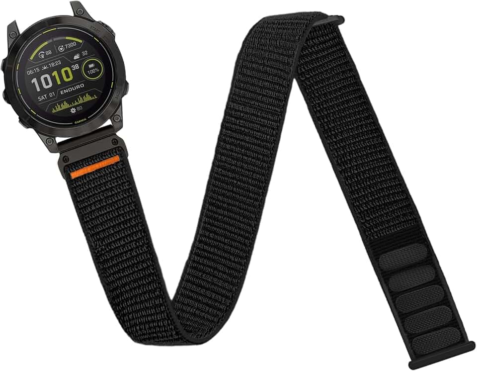chinbersky 26mm Arm Knöchelband für Garmin Feinx 6x/5x/7x Armband,Stoff Sport Verstellbares Knöchelband für Garmin Fenix 5X Plus, Fenix 6X Pro,Fenix3,Fenix3 HR, Descent MK1/Mk2/ Mk2S,Enduro/Enduro 2