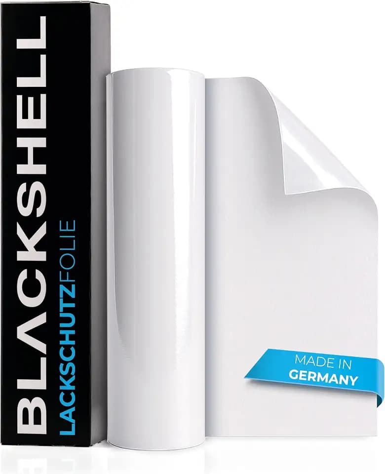 Blackshell® Universal Lackschutzfolie transparent 12cm x 200cm Folie selbstklebend als Auto Folie, Motorrad Folie - ohne Werkzeug - universal einsetzbar auf Allen glatten Oberflächen