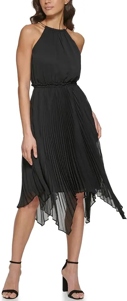 Kensie Women's Sleeveless Halter Midi Dress