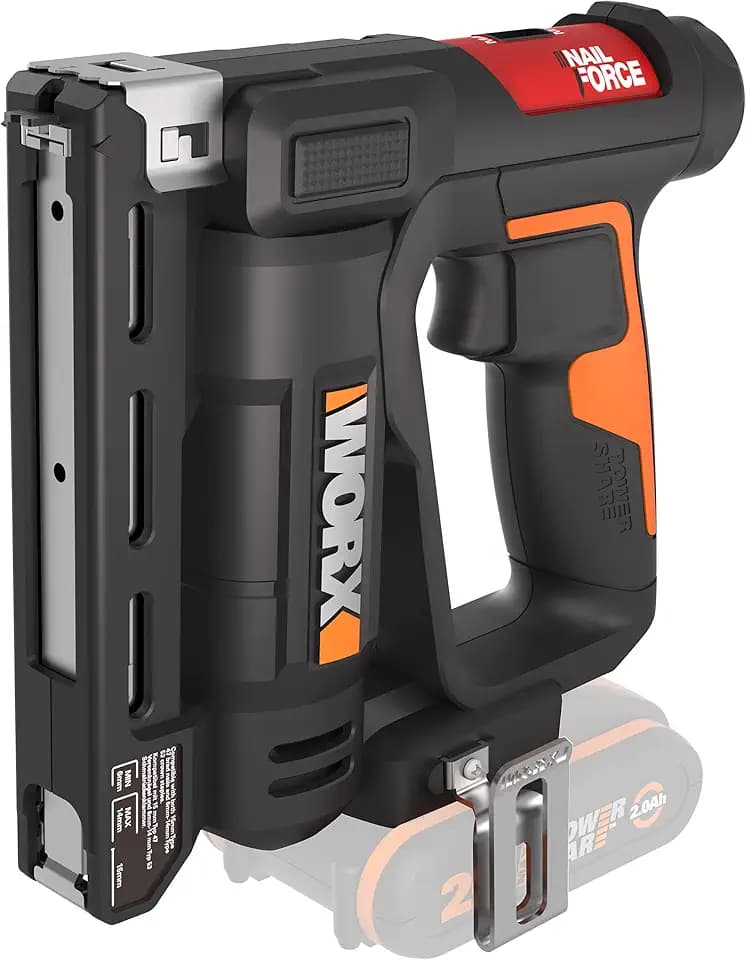 WORX WX843.9 NailForce Akku Nagler und Tacker 20V, ohne Akku & Ladegerät