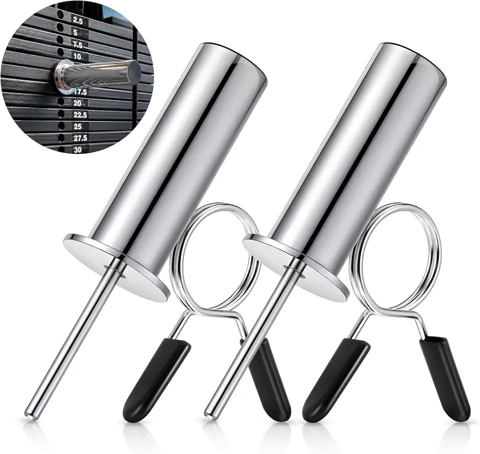 Lasnten 2 Pcs Weight Stack Pin Extender, Gym Pin, Silver