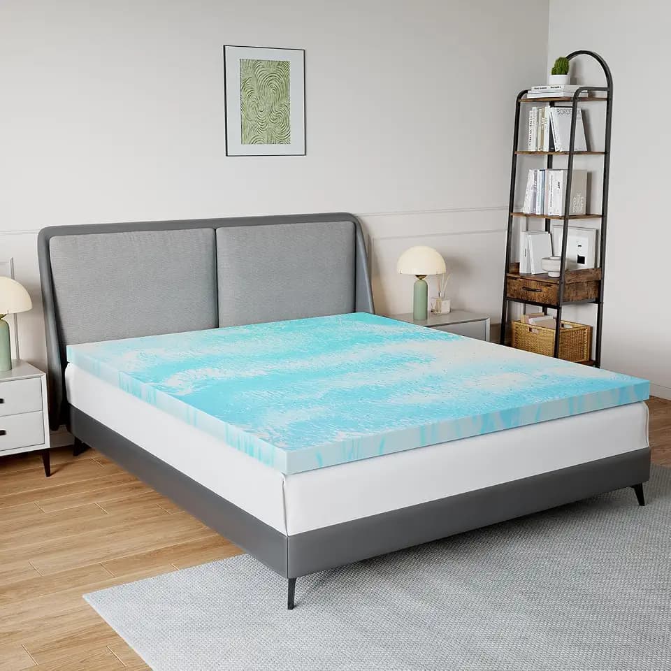 Novilla Mattress Topper Full Size - 2 Inch Cooling Memory Foam Mattress Topper, Slow-Rebound Pressure Relief, Soft Comfort