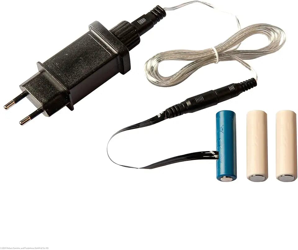 hellum Batterie Adapter 3X AA 4,5V für innen mit transparentem Kabel
