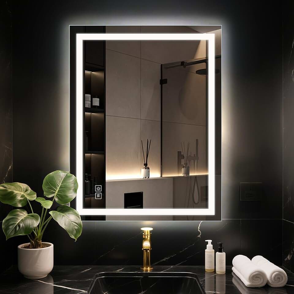 LED Bathroom Mirror 36x28 Anti-Fog 3CCT Dimmable UL Listed