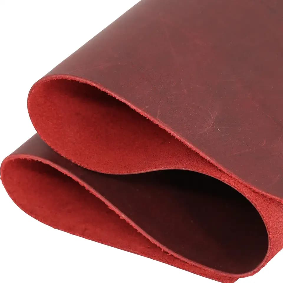 Toprank Leather Sheets for Crafts - Red 12"x24", Full Grain Tooling