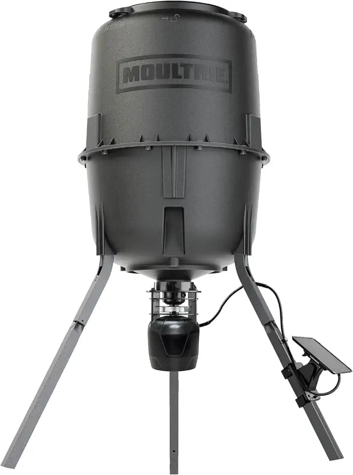 Moultrie Deer Feeder Connected - 250 Lb, Tripod Deer Feeder, Cellular