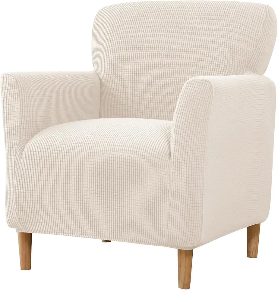 CRFATOP Accent Chair Cover,Stretch Armchair Slipcover for Living Room,Beige