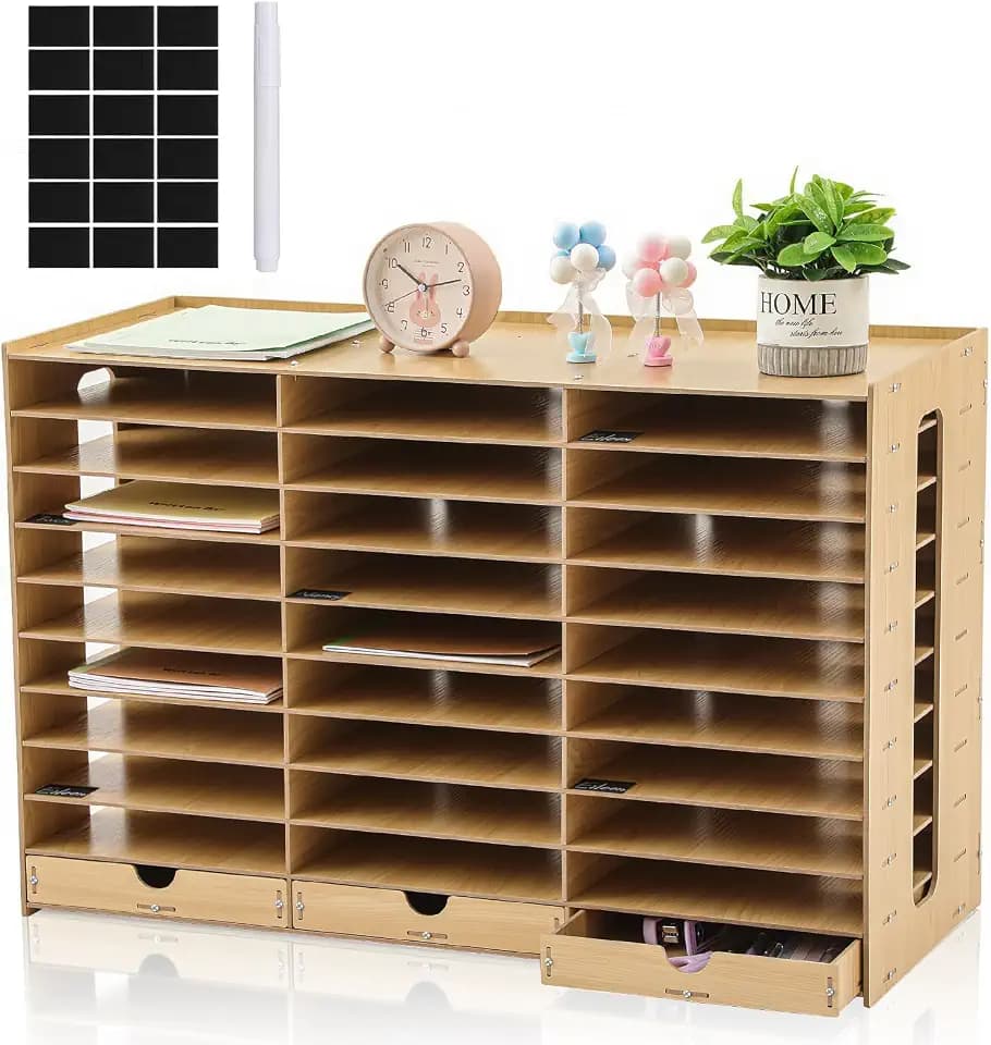 Colingmill Classroom Mailboxes Teacher Student Mailboxes Wooden,30 Slots