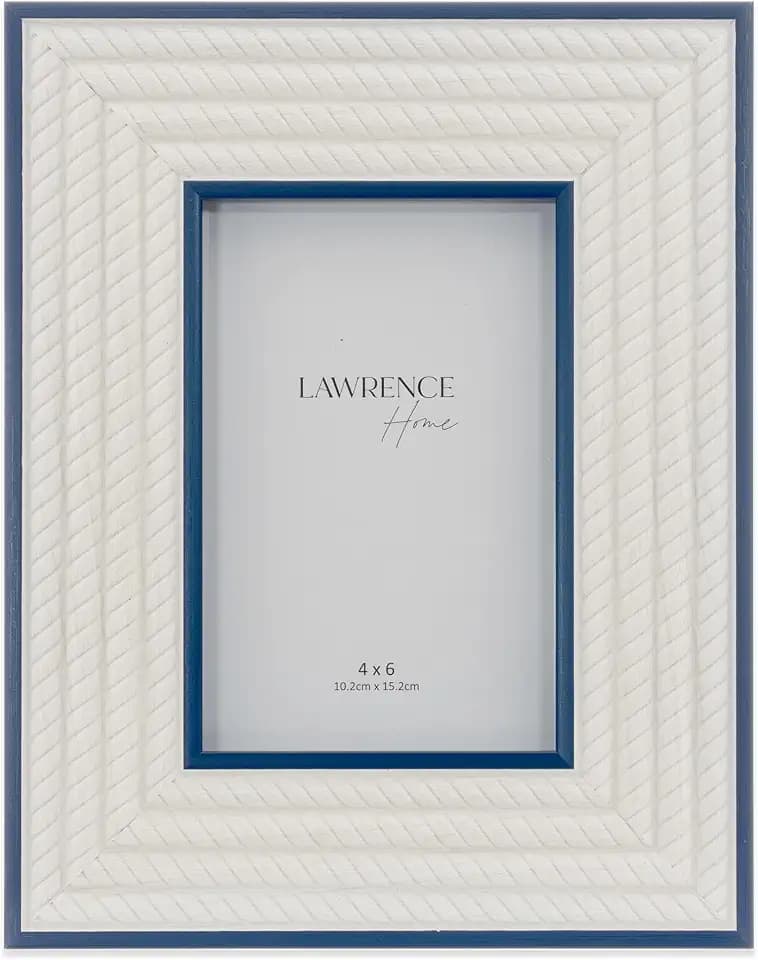 Lawrence Frames 4x6 Breem Frame -Navy with White Rope