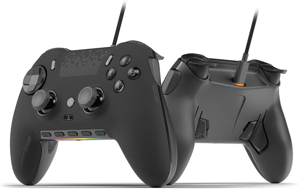 SCUF ENVISION Kabelgebundener V1 (2023) PC-Nur-Gaming-Controller - Fünf Abnehmbare G-Tasten - Abnehmbare Back-Paddles - iCUE-Kompatibel - Schwarz