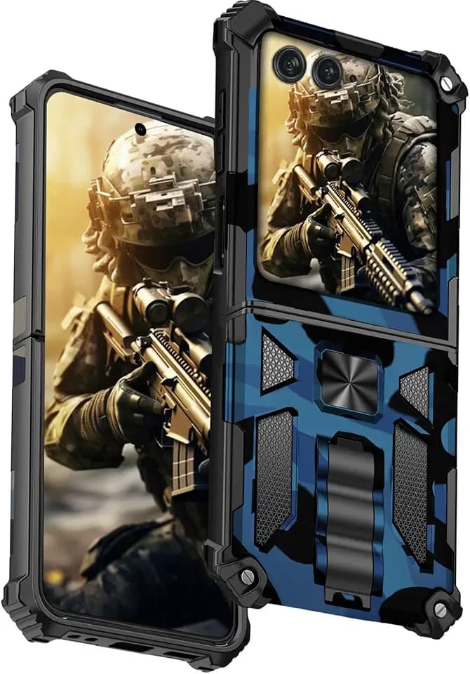 for Motorola Razr 2024 Case/Razr 2025/2026 Case Camo Dark Blue