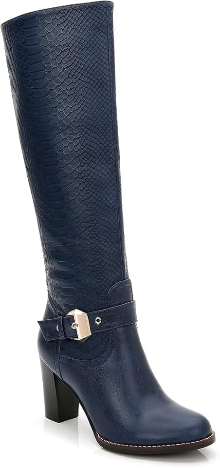 ANN CREEK 'Kaunay' Buckle Strap Knee High Boots