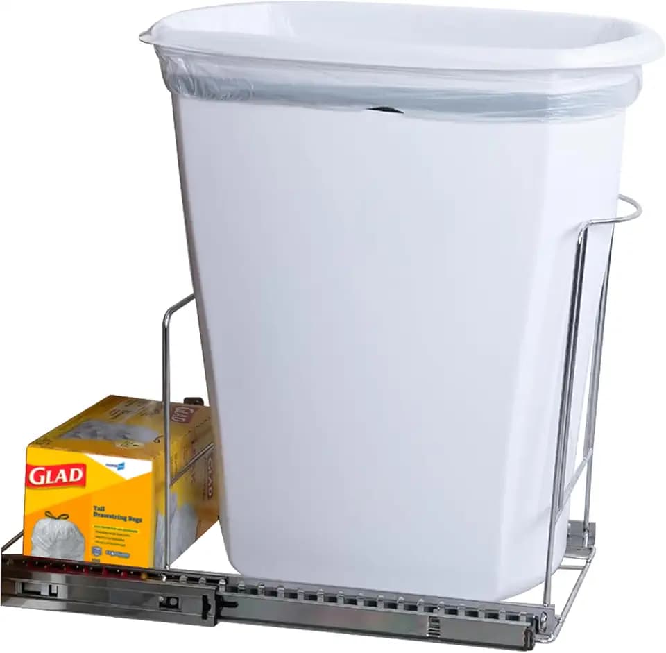 HOLDN’ STORAGE Pull-Out Trash Can for Under-Cabinet, 10 Gal / 40 qt