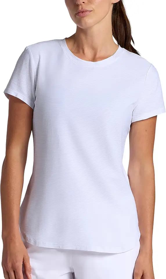 Head Women's Shadow Stripe Crewneck T-Shirt, Slim Fit, Stretch Lightweight Material