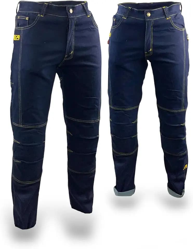 TLA KP024 Stretch-Motorradjeans für Herren mit CE-Schutz | Verstärkte Motorrad-Jeanshose | Motorrad- und Roller-Jeanshosen | Motorradbekleidung