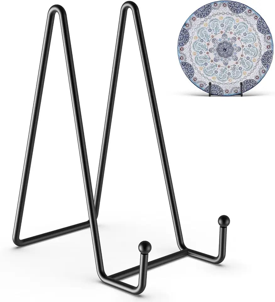 3 Pack 8 Inch Plate Stands for Display - Decorative Book Stand for Picture