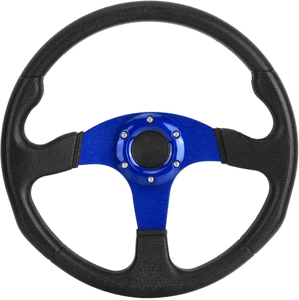Lenkrad Rennwagen Sport Lenkrad Deep Dish 6 Schrauben Universal Modified Zubeh?r 350mm/14in(Blau), Fahrzeugumbau/Nachr¨¹stung/Performance
