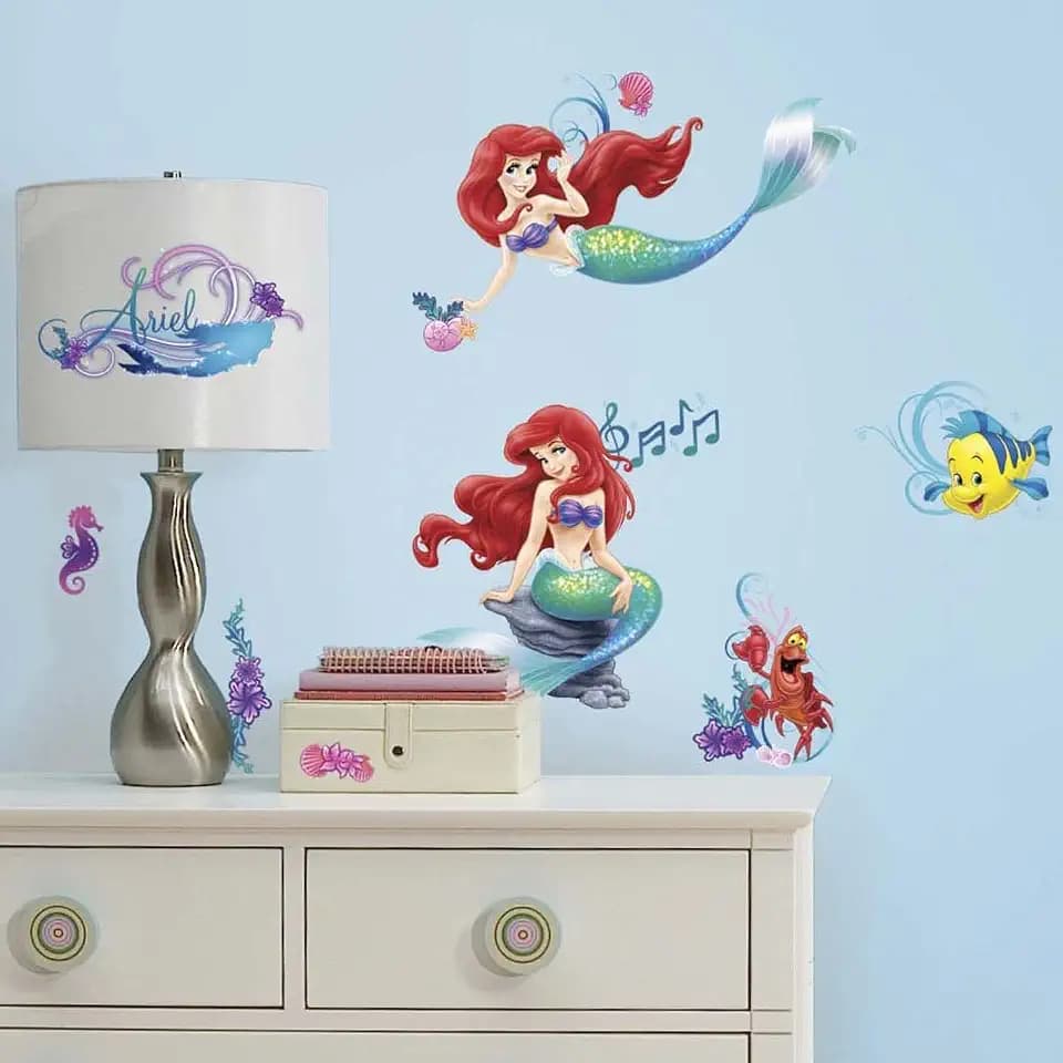 Disney The Little Mermaid Peel and Stick Wall Decals by RoomMates, 6 Decal Set