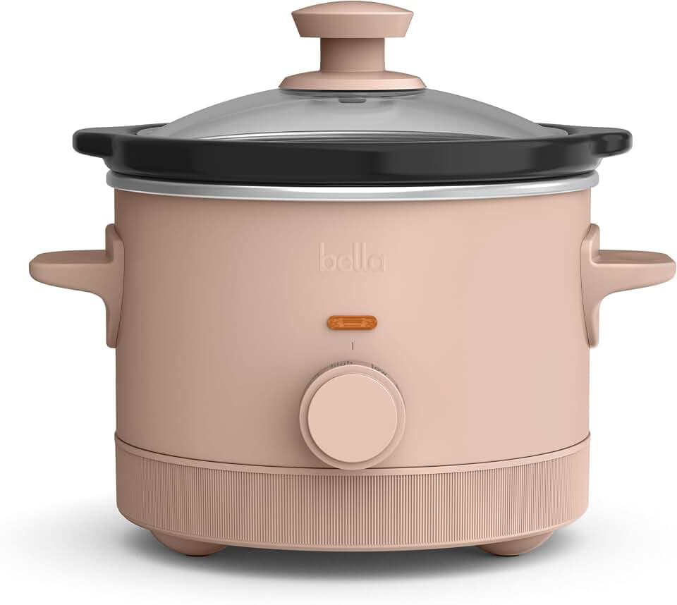 bella 1.5qt Manual Non-Toxic Slow Cooker with 3 Heat Settings, Blossom