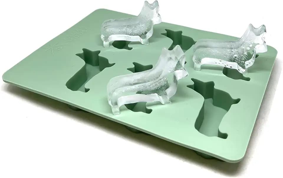 Large Corgi Silicone Ice Cube Tray and Treat Mold, 6 Welsh Corgi Shaped Molds, BPA Free and Heat Resistant, Chocolate Mold
