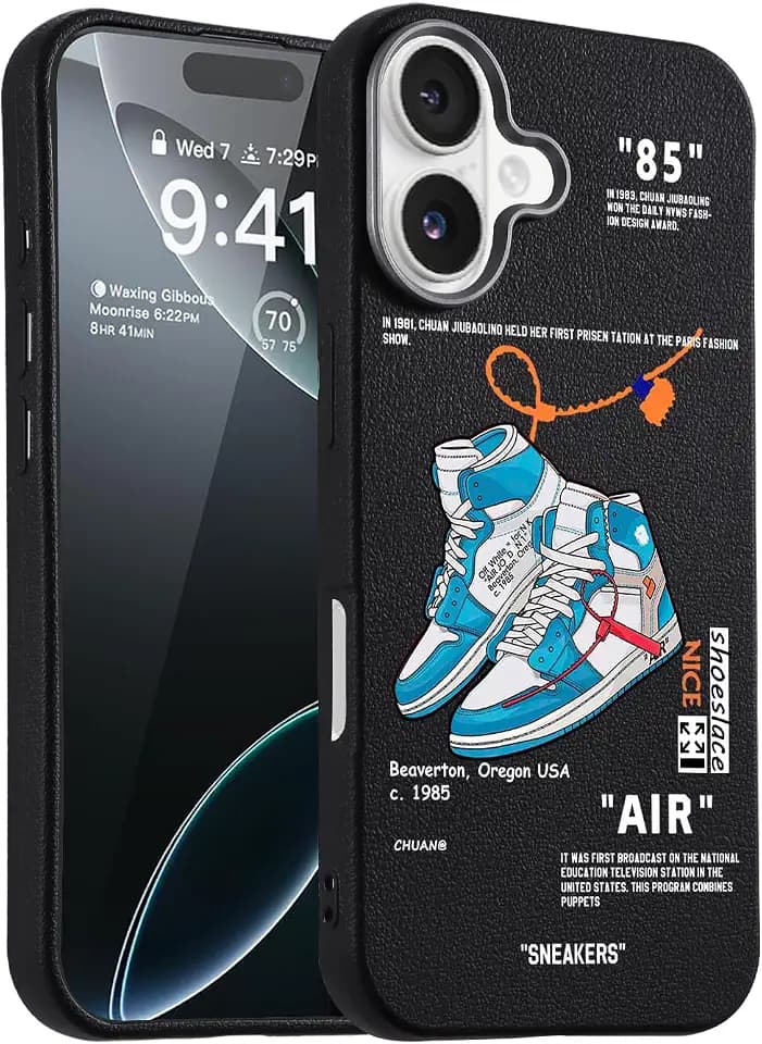 Cool Design Phone Case for iPhone 17 Case for Boys Men Aesthetic Shockproof Basketball Sneaker Sports Designer Cases Compatible with iPhone 17