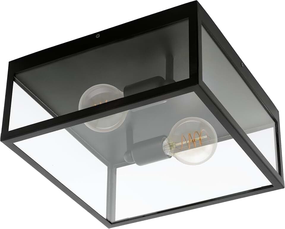 EGLO Deckenlampe Charterhouse, 2 flammige Vintage Deckenleuchte