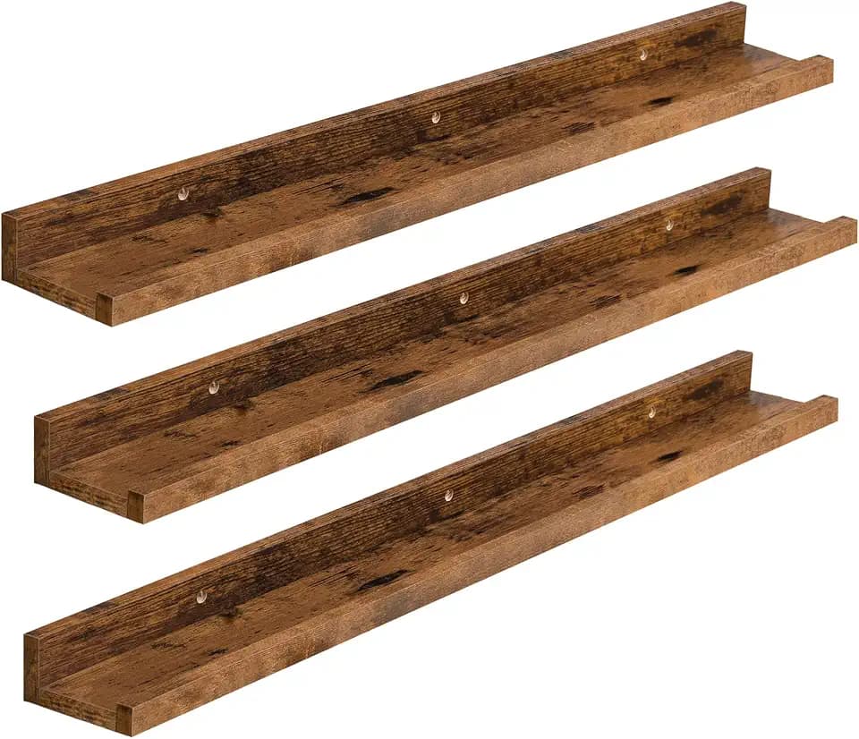 HOOBRO Floating Shelves, Wall Shelf Set of 3, 35.4 Inches Hanging Shelf