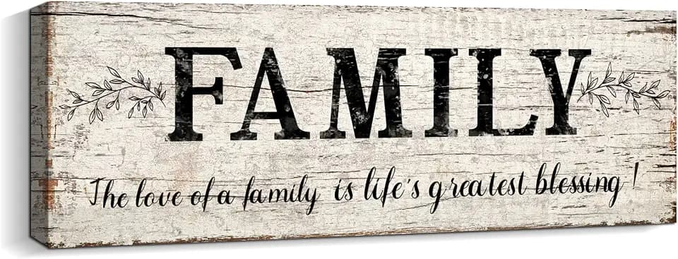 Family Signs Wall Decor Quote Words Wall Plaques 6 X 17 inch