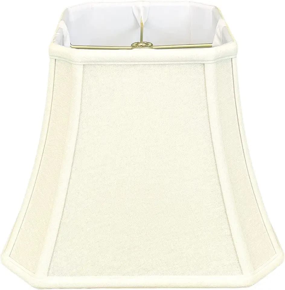 Royal Designs, Inc. BS-705-14EG Square Cut Corner Bell Basic Lamp Shade, 8 x 14 x 11.25, Eggshell