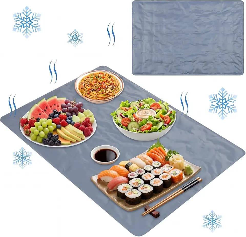 Reallnaive 2 Pcs Ice Mat, Gray, 24 x 35 Inches