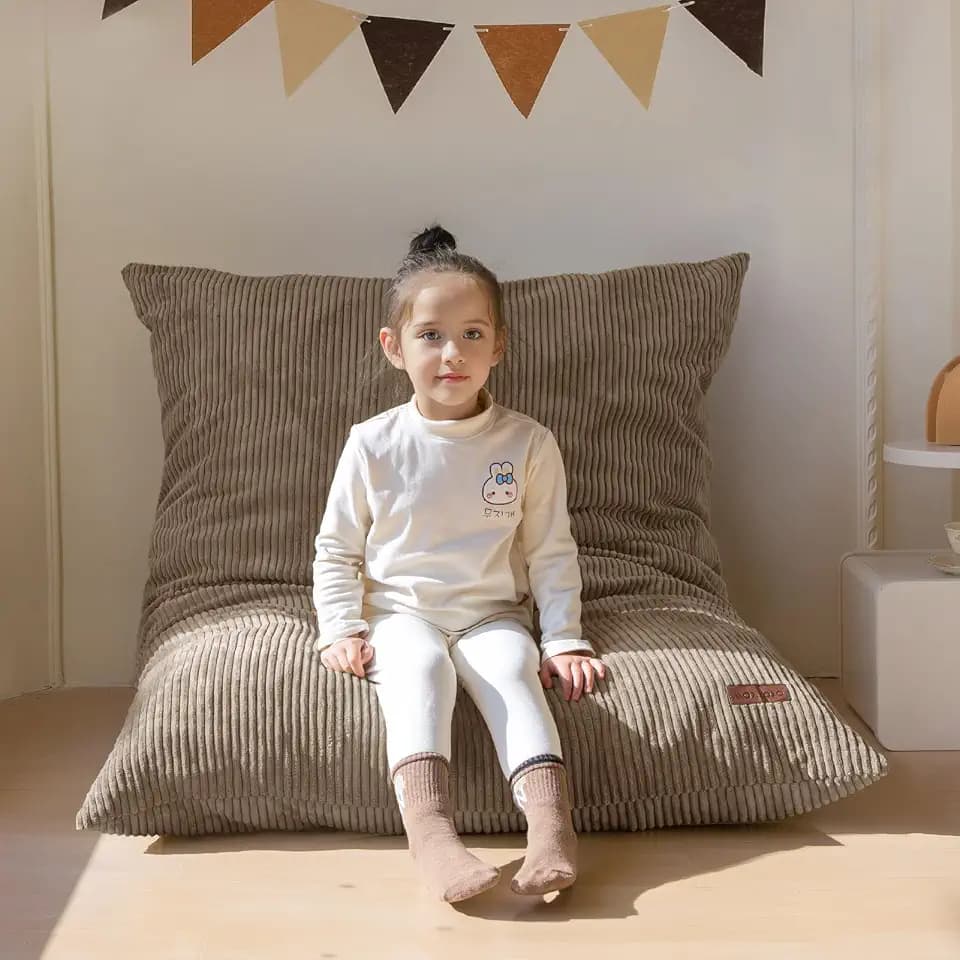 MAXYOYO 3 in 1 Kids Bean Bag Chair, Comfy Floor Sofa with Removed Cover