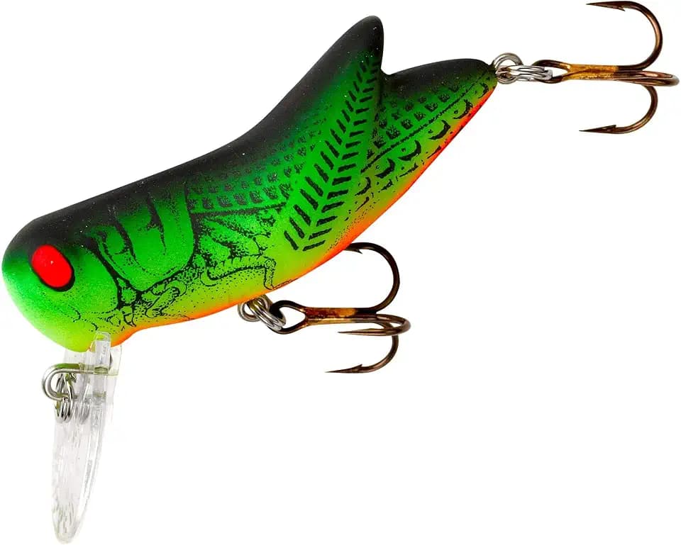 Rebel Lures Crickhopper Cricket/Grasshopper Crankbait Fishing Lure, 1 1/2 Inch, 1/4 Ounce