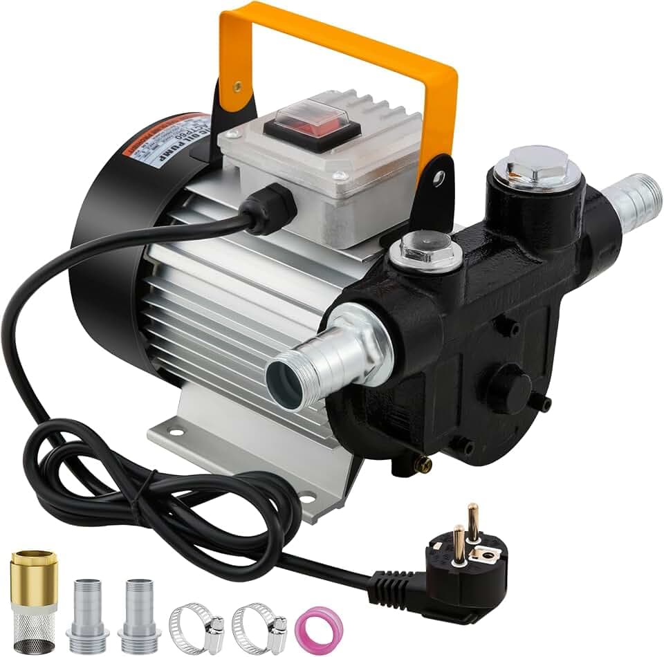 Dieselpumpe 550W 20-60l/min Heizölpumpe Ölabsaugpumpe, 230V Dieselpumpe Zapfpistole Kraftstoffpumpe Ölpumpe