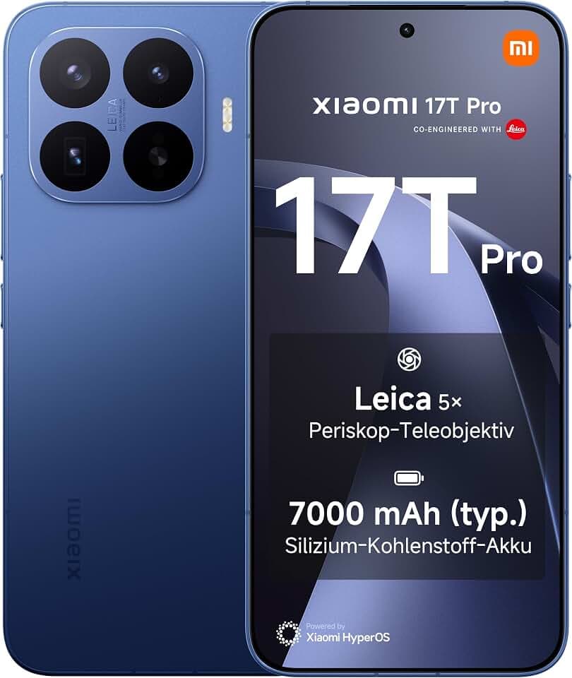 XIAOMI 17T Pro Smartphone 12+512GB, 7000mAh, Leica 5X Telekamera, Deep Blue